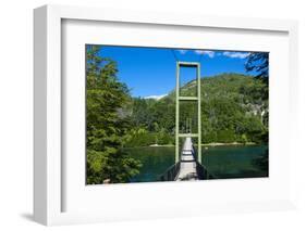 Hanging Bridge in the Los Alerces National Park, Chubut, Patagonia, Argentina, South America-Michael Runkel-Framed Photographic Print