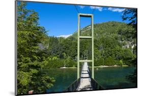 Hanging Bridge in the Los Alerces National Park, Chubut, Patagonia, Argentina, South America-Michael Runkel-Mounted Photographic Print