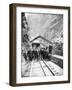 Hanging Bridge - President Theodore Roosevelt and Party in the Royal Gorge of the Arkansas River,…-George Lytle Beam-Framed Photographic Print