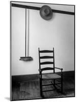 Hanging Broom, Hat on Rail and Rocking Chair in Shaker Room, Hancock, Massachusetts-Alfred Eisenstaedt-Mounted Photographic Print