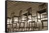 Hanging Chairs, Wilmington, Illinois, USA. Route 66-Julien McRoberts-Framed Stretched Canvas