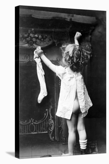 Hanging Christmas Stocking, 1901-Science Source-Stretched Canvas
