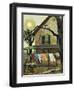 "Hanging Clothes Out to Dry," April 7, 1945-John Falter-Framed Giclee Print