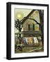 "Hanging Clothes Out to Dry," April 7, 1945-John Falter-Framed Giclee Print