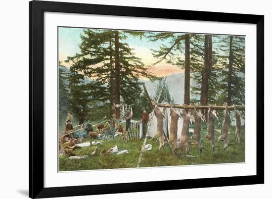 Hanging Deer-null-Framed Art Print