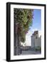 Hanging Flowers in Windsor High Street with Windsor Castle in the Background-Charlie Harding-Framed Photographic Print