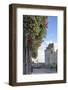 Hanging Flowers in Windsor High Street with Windsor Castle in the Background-Charlie Harding-Framed Photographic Print