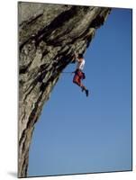 Hanging from a Cliff-null-Mounted Photographic Print