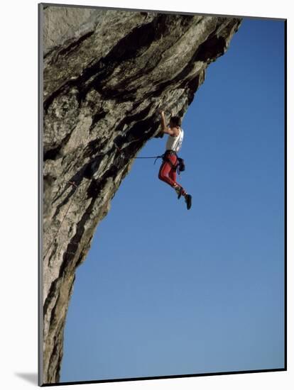 Hanging from a Cliff-null-Mounted Photographic Print