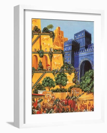 Hanging Gardens of Babylon-Richard Hook-Framed Giclee Print