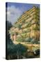 Hanging Gardens of Babylon-English School-Stretched Canvas