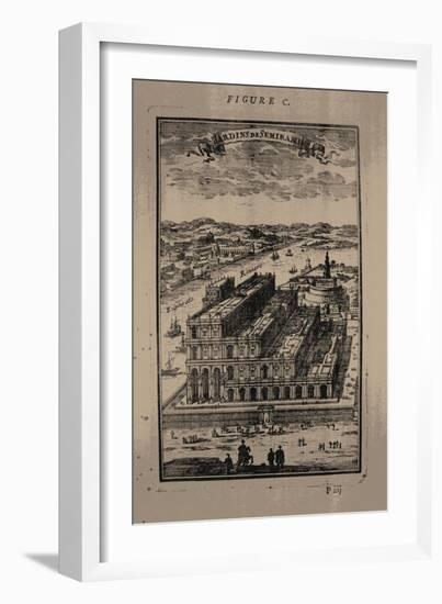 Hanging Gardens of Semiramis, 1683-Alain Manesson Mallet-Framed Giclee Print