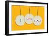 Hanging I Love Hipsters Badges-cienpies-Framed Premium Giclee Print