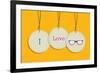 Hanging I Love Hipsters Badges-cienpies-Framed Art Print