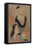 Hanging Laundry to Dry-Kitagawa Utamaro-Framed Stretched Canvas