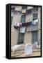 Hanging Laundry, Ventimiglia, Medieval, Old Town, Liguria, Imperia Province, Italy, Europe-Wendy Connett-Framed Stretched Canvas