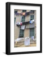 Hanging Laundry, Ventimiglia, Medieval, Old Town, Liguria, Imperia Province, Italy, Europe-Wendy Connett-Framed Photographic Print