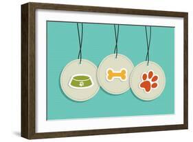 Hanging Pet Badges-cienpies-Framed Premium Giclee Print