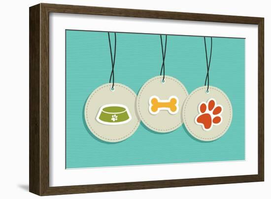 Hanging Pet Badges-cienpies-Framed Art Print