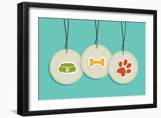 Hanging Pet Badges-cienpies-Framed Art Print