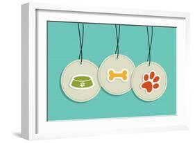 Hanging Pet Badges-cienpies-Framed Art Print