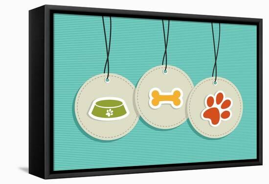 Hanging Pet Badges-cienpies-Framed Stretched Canvas