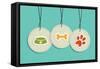 Hanging Pet Badges-cienpies-Framed Stretched Canvas