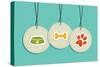 Hanging Pet Badges-cienpies-Stretched Canvas