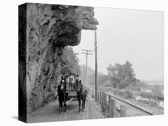 Hanging Rock on the Susquehanna, Near Danville, Pa.-null-Stretched Canvas