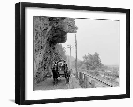 Hanging Rock on the Susquehanna, Near Danville, Pa.-null-Framed Photo