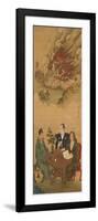 Hanging Scroll Depicting 'A Meeting of Japan, China and the West'-Shiba Kokan-Framed Giclee Print