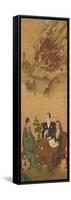 Hanging Scroll Depicting 'A Meeting of Japan, China and the West'-Shiba Kokan-Framed Stretched Canvas