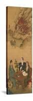 Hanging Scroll Depicting 'A Meeting of Japan, China and the West'-Shiba Kokan-Stretched Canvas