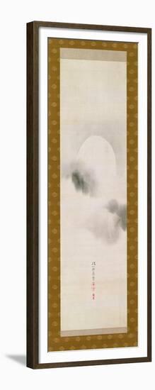 Hanging Scroll Depicting the Autumnal Moon, from a Triptych of the Three Seasons, Japanese-Sakai Hoitsu-Framed Giclee Print