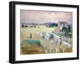 Hanging the Laundry Out to Dry-Berthe Morisot-Framed Giclee Print