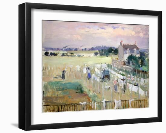 Hanging the Laundry Out to Dry-Berthe Morisot-Framed Giclee Print