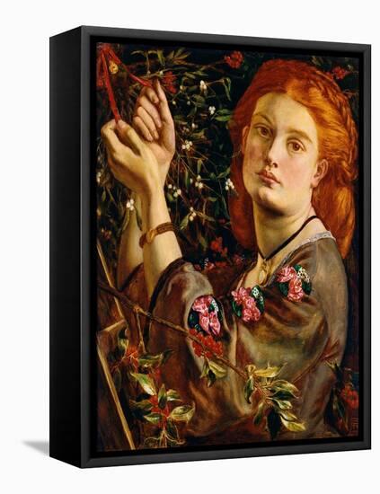 Hanging the Mistletoe, 1860-Dante Gabriel Rossetti-Framed Stretched Canvas