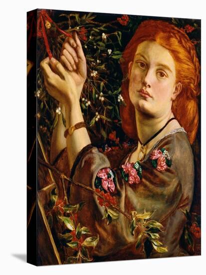Hanging the Mistletoe, 1860-Dante Gabriel Rossetti-Stretched Canvas