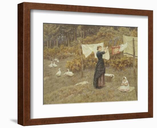 Hanging the Washing-Helen Allingham-Framed Giclee Print