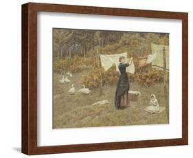 Hanging the Washing-Helen Allingham-Framed Giclee Print