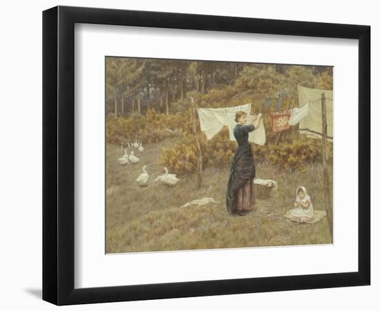 Hanging the Washing-Helen Allingham-Framed Giclee Print