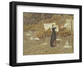 Hanging the Washing-Helen Allingham-Framed Giclee Print