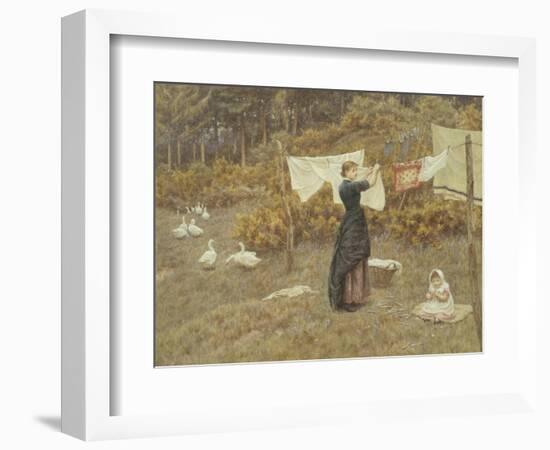 Hanging the Washing-Helen Allingham-Framed Giclee Print