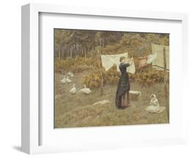 Hanging the Washing-Helen Allingham-Framed Giclee Print