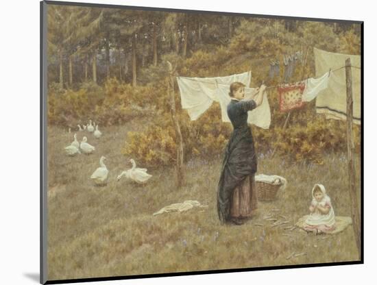 Hanging the Washing-Helen Allingham-Mounted Giclee Print