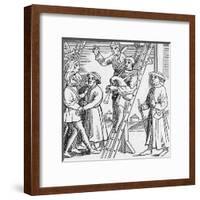 Hanging to Music, 15th Century-null-Framed Art Print