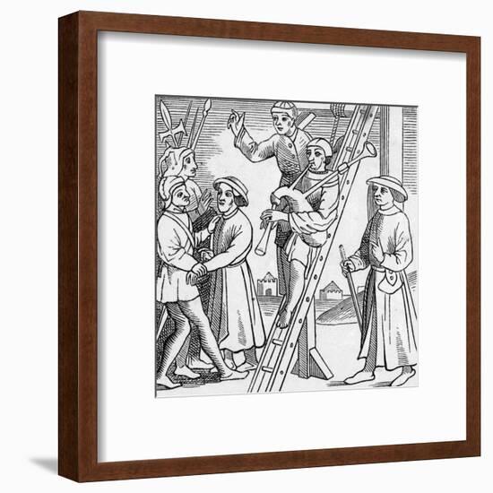 Hanging to Music, 15th Century-null-Framed Art Print