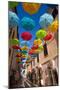 Hanging Umbrellas, Veliki Squiare Street, Old Town, Novigrad, Croatia, Europe-Richard Maschmeyer-Mounted Photographic Print