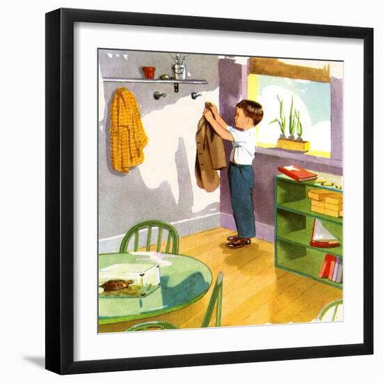 Hanging Up The Coat-Imogene M. McPherson -Framed Art Print