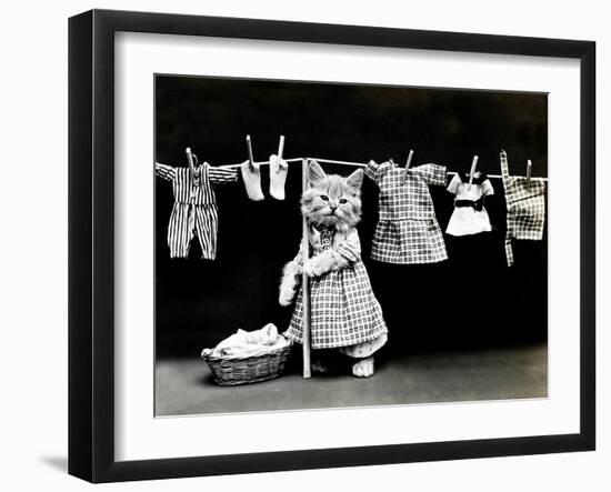 Hanging Up the Wash, 1914-Science Source-Framed Giclee Print